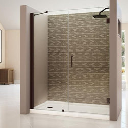 DreamLine Unidoor 53" - 54" Frameless Shower Door With 30" Stationary Panel SHDR - Shower Doors