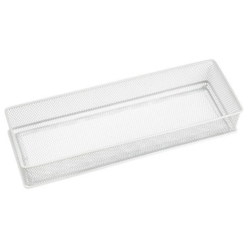 YBM Home White Mesh Desk Drawer Organizer Tray, 4x12x2, 1 Pack