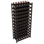 Wine Racks America - 72-Bottle Stackable Wine Rack, Ponderosa Pine, Black - Four kits of wine racks for sale prices less than three of our18 bottle Stackables! This rack gives you the ability to store 6 full cases of wine in one spot. Strong wooden dowels allow you to add more units as you need them. These DIY wine racks are perfect for young collections and expert connoisseurs.