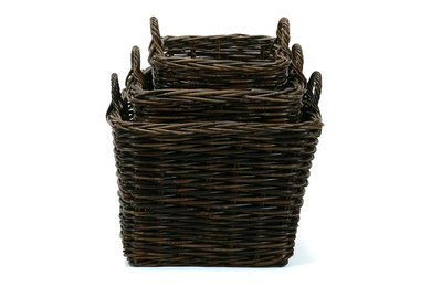 Wicker Baskets - Square Krabu Wicker Baskets