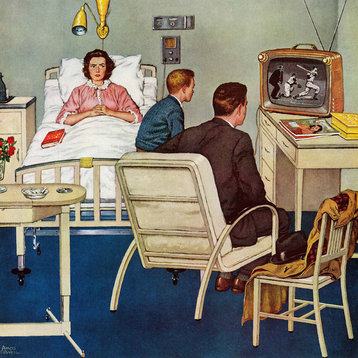 "Baseball in the Hospital" Painting Print on Canvas by Amos Sewell