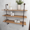 Industrial Brown Wood Wall Shelf 58616