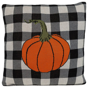 Buffalo Check Pumpkin Throw Pillow