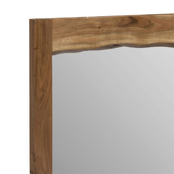 Alaterre Furniture Alpine Natural Live Edge Wood 24" Mirror