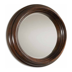 www.essentialsinside.com:  cristiano round dark wood mirror - Wall Mirrors