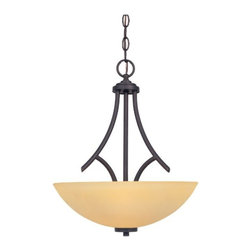 Designers Fountain - Designers Fountain 83231-ORB Marbella Inverted Pendant, Oil Rubbed Bronze - Pendant Lighting