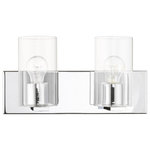 Livex Lighting - Livex Lighting 16552-05 Zurich - Two Light Bath Vanity - Mounting Direction: Up/Down  ShZurich Two Light Bat Polished Chrome CleaUL: Suitable for damp locations Energy Star Qualified: n/a ADA Certified: n/a  *Number of Lights: Lamp: 2-*Wattage:100w Medium Base bulb(s) *Bulb Included:No *Bulb Type:Medium Base *Finish Type:Polished Chrome