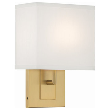 Crystorama Lighting Group BRE-A3632 Brent 10" Tall Wall Sconce - Vibrant Gold