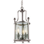 Z-Lite - Z-Lite 191-3 Wyndham - Three Light Pendant - With traditional styling and modern application thWyndham Three Light  Brushed Nickel Clear *UL Approved: YES Energy Star Qualified: n/a ADA Certified: n/a  *Number of Lights: Lamp: 3-*Wattage:60w Candelabra bulb(s) *Bulb Included:No *Bulb Type:Candelabra *Finish Type:Brushed Nickel