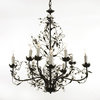 Wrought Iron Crystal Chandelier 10-Lights