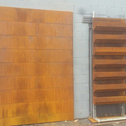 Modular walls ,planters and ponds in Corten , stainless and powder coated steel. - Products
