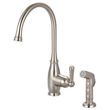 Olympia Faucets K-5441 Accent 1.5 GPM 1 Hole Kitchen Faucet - Brushed Nickel