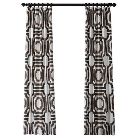 Mecca Printed Cotton Curtain Single Panel, 50"x120"