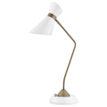 Jared 1 Light Table Lamp, Brass