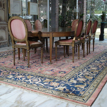 Impeccable sophistication amidst this Oushak inspired palacial dining room.