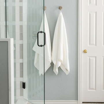 Terrazzo Tides | Transitional Primary Bathroom