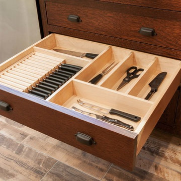 Arts & Crafts Kitchen with Craftsman Door Style