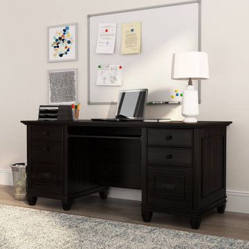 Klagetoh Solid Wood 67" Large Computer Desk With Keyboard Tray