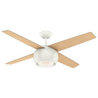 Casablanca Valby 54" Ceiling Fan With Light With Wall Control, Fresh White