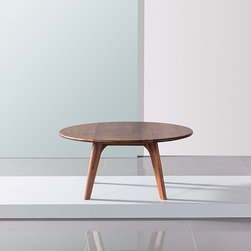 Magnus Round Coffee Table - Solid Walnut - 90cm Diameter x 45cm - Coffee Tables