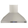 Kucht Professional 48" Stainless Steel Wall Mounted Range Hood in Silver