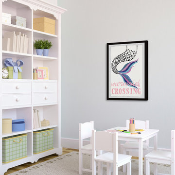 "Mermaid Crossing II" Framed Painting Print