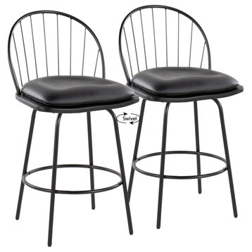 Riley Claire 26" Fixed-Height Counter Stool, Set of 2