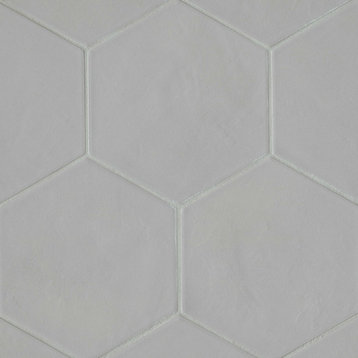 Bedrosians Allora Hexagon Matte Porcelain Tile 8.5"x10", Solid Gray