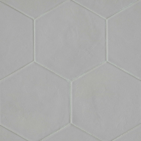 Bedrosians Allora Hexagon Matte Porcelain Tile 8.5"x10", Solid Gray