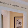 Wall Decal Art Sticker Quote Vinyl Lettering Decorative Live Simply Love H13