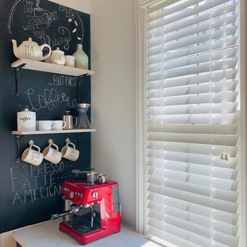2.5" Faux Wood Blinds Finish this New Construction Stunner