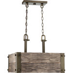 Nuvo Lighting - Winchester 4 Light Square Pendant With Aged Wood - Dimmable: Lamp Dependent - Replaceable Light Source: Yes - Safety Listing: cETLus - Dry - 1 Year Limited Warranty