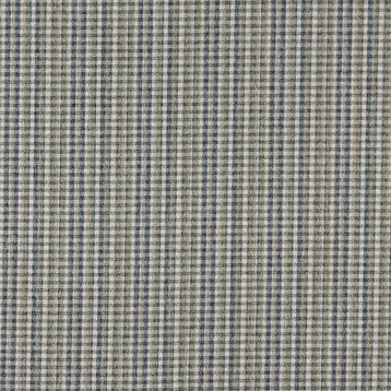 Blue Green And Ivory Small Plaid Country Tweed Upholstery Fabric By The Yard