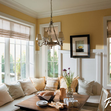 Relax in your cozy breakfast nook w/Pella® Architect Series® casement windows