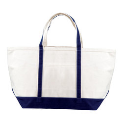 Heavy Duty Cotton Canvas  Tote Bag (Navy) - Storage And Organization