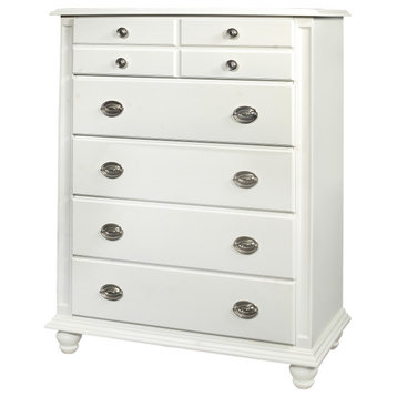 Summit White 5-Drawer Chest of Drawers (37 in. L X 18 in. W X 53 in. H)
