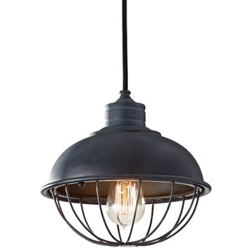 Murray Feiss P1242AF Urban Renewal 1-Light Pendant, Antique Forged Iron