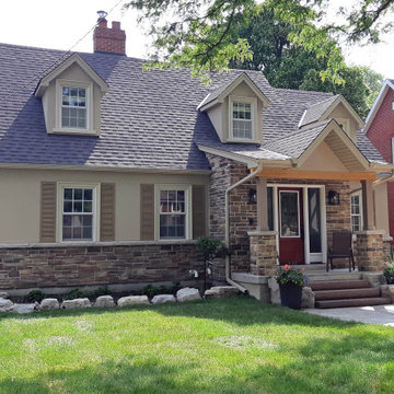 Added portico & foyer