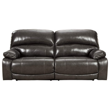 Modern Power Reclining Sofa, Comfortable Extra Padded Seat With USB Ports, Grey
