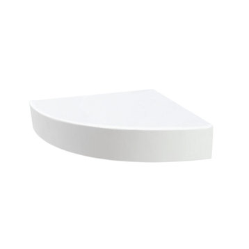 Transolid Studio Solid Surface Wall-Mount Corner Shower Seat, White