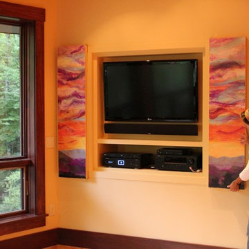 TV Hidden behind Artwork