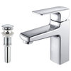 Kraus Virtus Single Handle Basin Faucet With Overflow Drain, Chrome