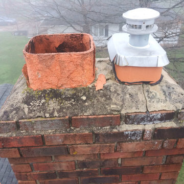 Replace 12x12 Flue Tile & New Chimney Wash