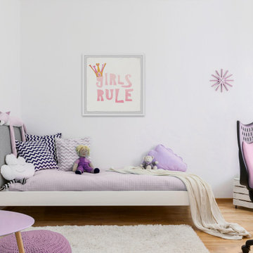 "Girls Rule in Pink" Framed Painting Print