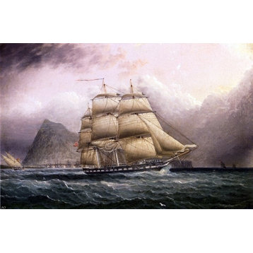 James E Buttersworth American Frigate off Gilbraltar Wall Decal