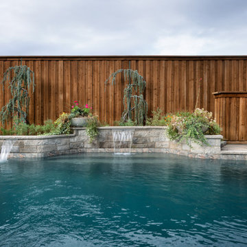 Backyard & Front Yard Remodel with Patina Metal Planters and Faux Turf