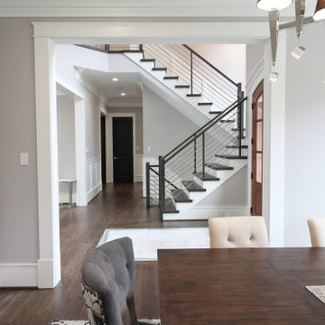 Project #72 | Modern Staircase with Horizontal Steel Rod Railing