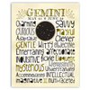 Gemini • Zodiac Typography Print, 16x20