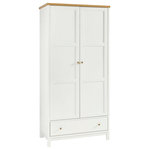 Bentley Designs - Atlanta 2-Tone Painted Furniture Double Wardrobe - Atlanta Two Tone Double Wardrobe features simple clean lines and a timeless style. The range is available in two tone, white painted or natural oak options, to suit any taste. Also manufactured with intricate craftsmanship to the highest standards so you know you are getting a quality product.