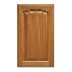 Juliano S- Panel Cabinet Door from CabinetNow.com shown in Mahogany - Kitchen Cabinetry